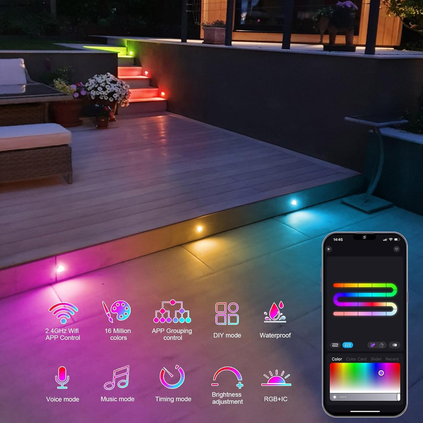 FVTLED WiFi Controller LED Wireless Smart Controller RGB RGBW Pixel Warm White Working with Android and IOS System Mobile Phone Free App for Deck Lights