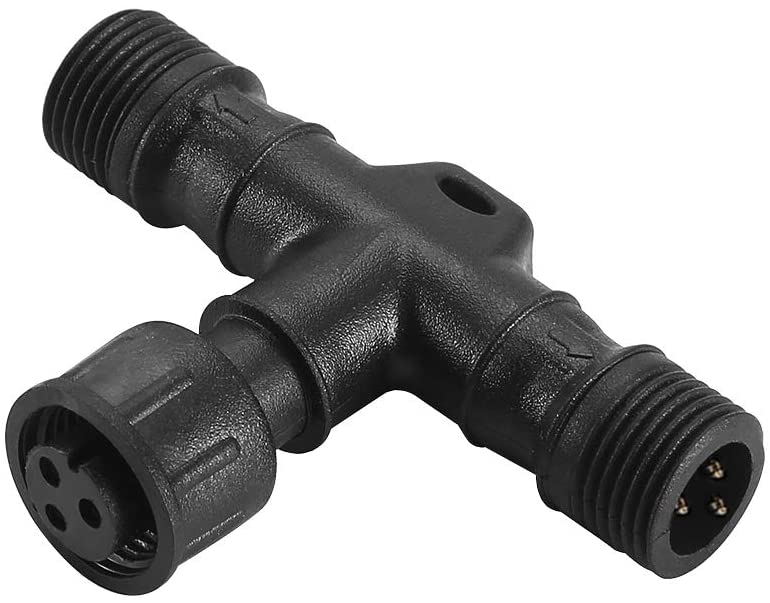 FVTLED Replacement 2Pin 3Pin 4Pin 5Pin T-Connector Waterproof for WW CW CCT RGB RGBW Color LED Deck Light Kit