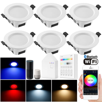5W 9W Smart WIFI Bluetooth RGBWWCW LED Ceiling Panel Lamp Down Light Spotlight