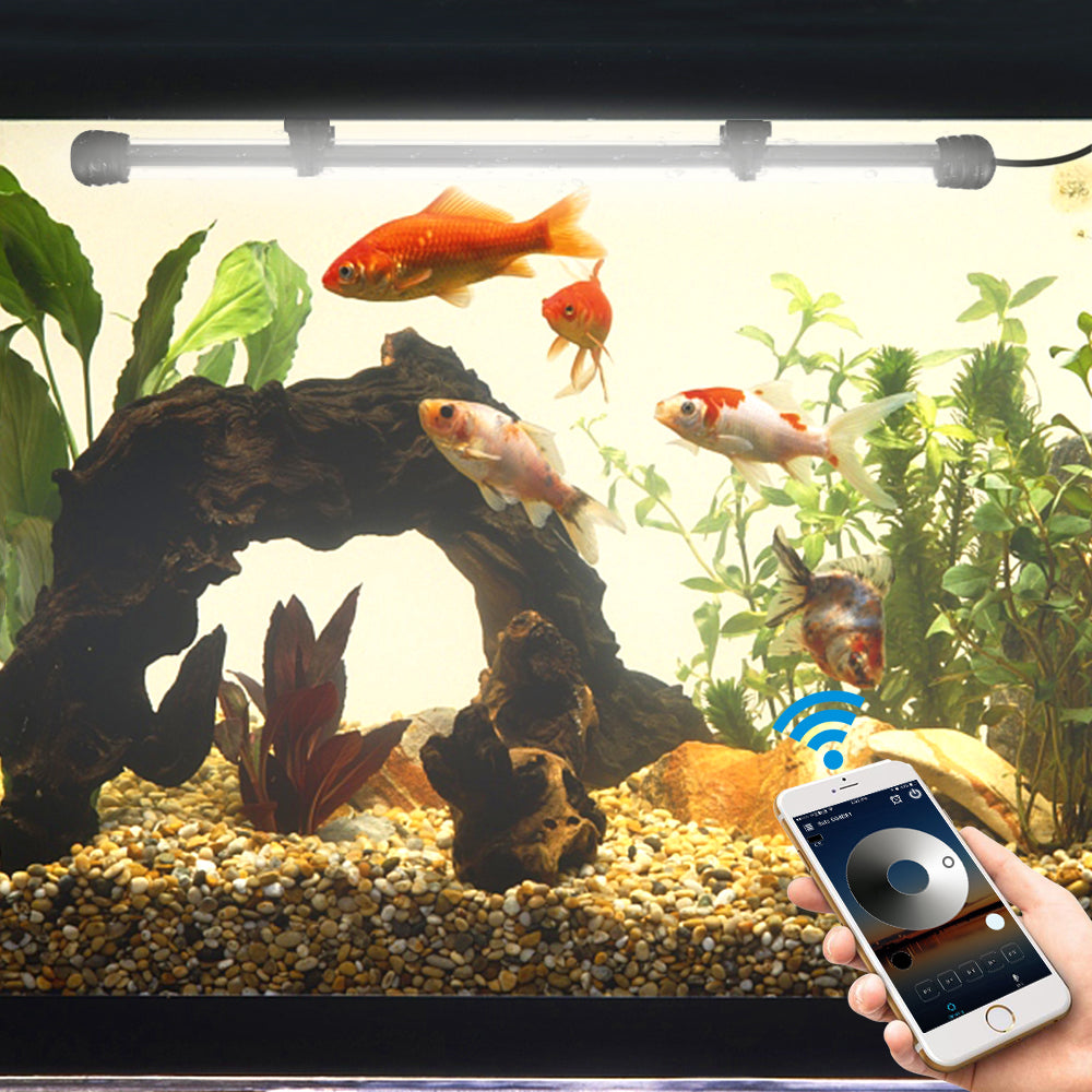 FVTLED Advanced 7-Row LED Aquarium Light, Easy Setup Controller, Auto On Off Full Spectrum Fish Tank Light, 24/7 Lighting Cycle, 8 Colors, 10 Level Dimming, 26W for 18"-24" Freshwater Planted Tank