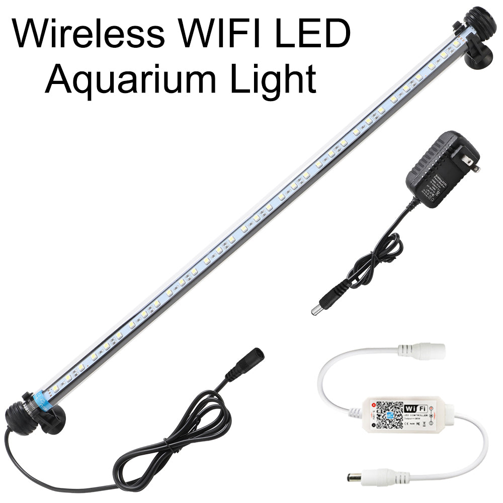FVTLED Advanced 7-Row LED Aquarium Light, Easy Setup Controller, Auto On Off Full Spectrum Fish Tank Light, 24/7 Lighting Cycle, 8 Colors, 10 Level Dimming, 26W for 18"-24" Freshwater Planted Tank