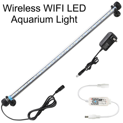 FVTLED Advanced 7-Row LED Aquarium Light, Easy Setup Controller, Auto On Off Full Spectrum Fish Tank Light, 24/7 Lighting Cycle, 8 Colors, 10 Level Dimming, 26W for 18"-24" Freshwater Planted Tank