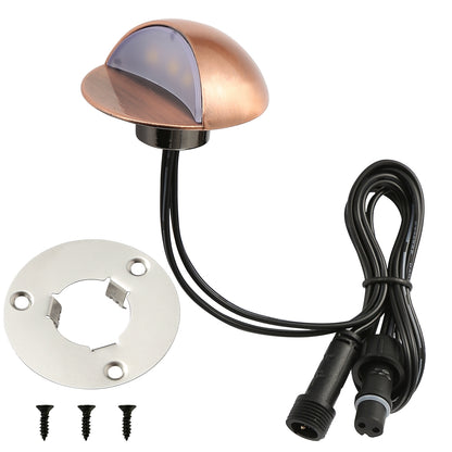 FVTLED WIFI Control Warm White / RGB Low Voltage LED Deck Lights kit D50 Φ1.38 Outdoor Garden Yard Decoration Lamp Recessed Landscape Pathway Step Stair Deck LED Lighting, Black/Bronze
