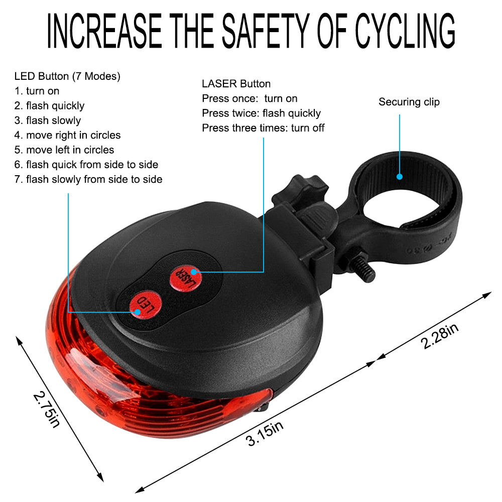 FVTLED Bike Light for Night Riding, 2500LM Bicycle Headlight & Taillight, Multiple Modes, 3000mAh USB C Rechargeable Waterproof LED Bright Bike Headlights for Cyclists and Road Mountain and Commuters