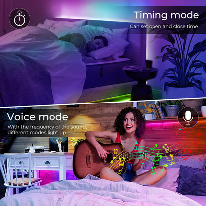 FVTLED WiFi Wireless Controller for LED Strip Lights Warm Cool White RGB RGBW Pixel RGBIC Strip Lights Music Sync Color Changing Bluetooth WiFi Controller, Android iOS , 12V-24V, APP Voice Control, Dimmable, Timing Function