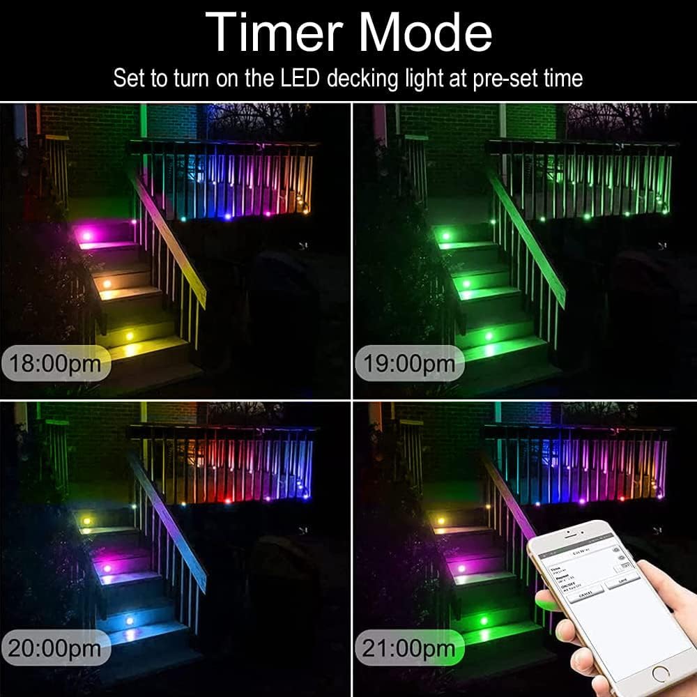 WIFI/Bluetooth 31mm 12V Digital WS2814A IC Pixel Light RGB Symphony Outdoor Christmas Garden Spotlight LED Deck Step Lighting