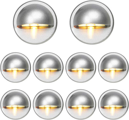 FVTLED WIFI Control Warm White / RGB Low Voltage LED Deck Lights kit Φ1.38 Outdoor Garden Yard Decoration Lamp Recessed Landscape Pathway Step Stair Deck LED Lighting, Black/Silver/Bronze