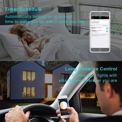 FVTLED WiFi Wireless Controller for LED Strip Lights Warm Cool White RGB RGBW Pixel RGBIC Strip Lights Music Sync Color Changing Bluetooth WiFi Controller, Android iOS , 12V-24V, APP Voice Control, Dimmable, Timing Function