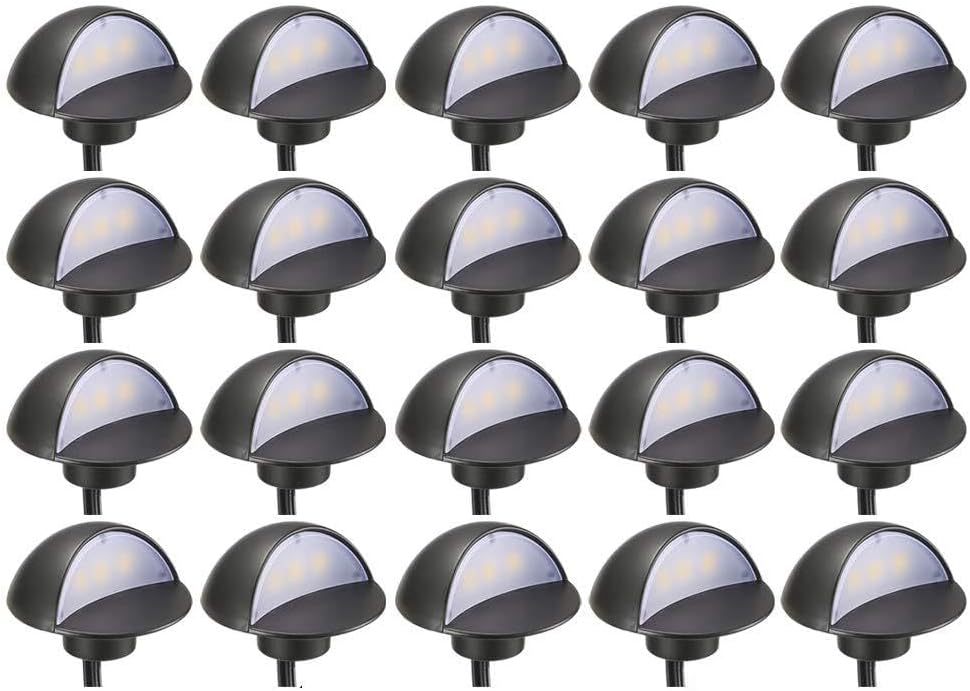 FVTLED WIFI Control Warm White / RGB Low Voltage LED Deck Lights kit D50 Φ1.38 Outdoor Garden Yard Decoration Lamp Recessed Landscape Pathway Step Stair Deck LED Lighting, Black/Bronze
