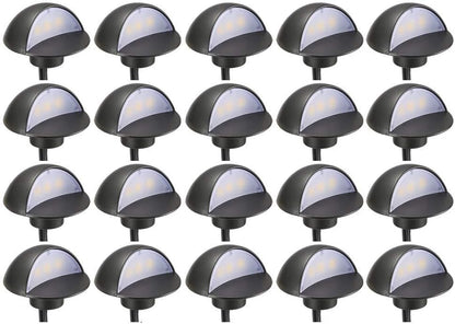 FVTLED WIFI Control Warm White / RGB Low Voltage LED Deck Lights kit D50 Φ1.38 Outdoor Garden Yard Decoration Lamp Recessed Landscape Pathway Step Stair Deck LED Lighting, Black/Bronze