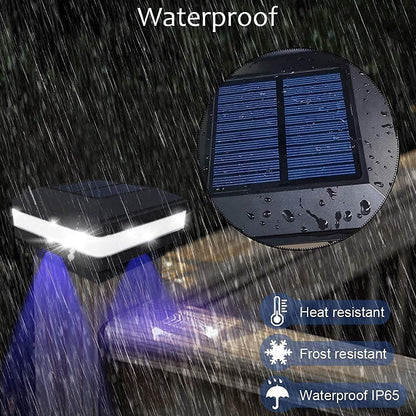 Solar Post Cap Light, 52 LEDs 160 Lumen Outdoor Solar Post Light Fits 4x4 5x5 6x6 Wooden Posts IP65 Deck Fence Lights Platform Garden Patio 6000K White Lighting, Black Shell