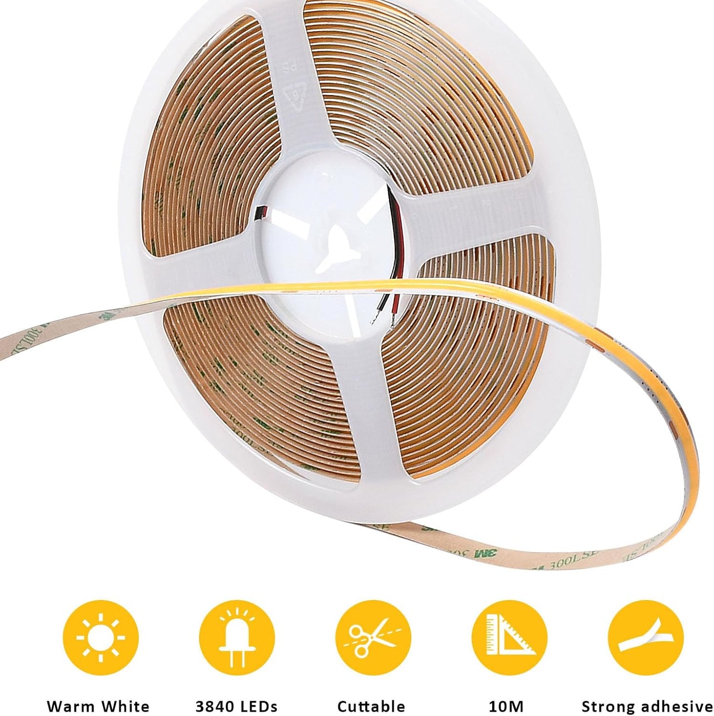 12V/24V RGB RGBW Warm White RGBIC Pixel Colors COB Led Strip Light 16.4ft/5m, 32.8ft/10m, Smart Led Strip Lights Dimmable with APP Control, Music Sync, Alexa/Google Compatible, Flexible Led Tape Light for TV Led Backlight, Room Decor