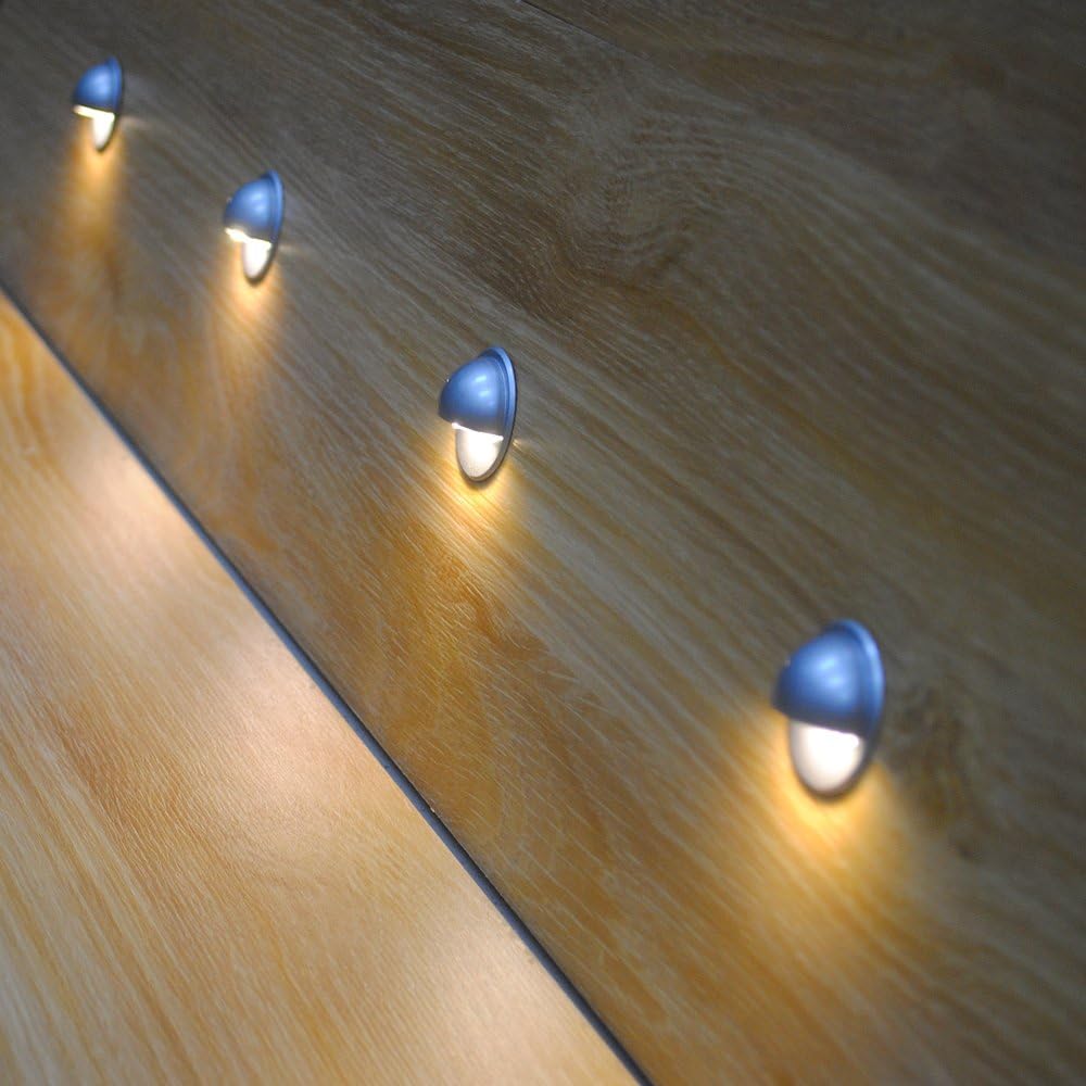 FVTLED WIFI Control Warm White / RGB Low Voltage LED Deck Lights kit Φ1.38 Outdoor Garden Yard Decoration Lamp Recessed Landscape Pathway Step Stair Deck LED Lighting, Black/Silver/Bronze