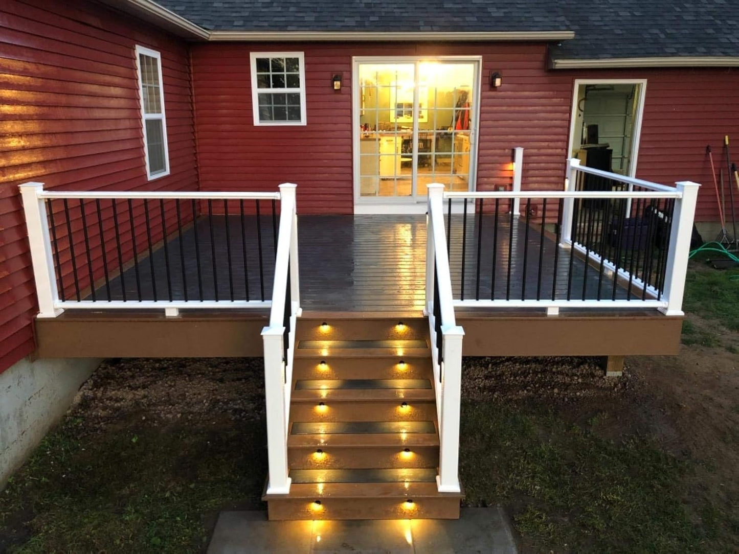 FVTLED WIFI Control Warm White / RGB Low Voltage LED Deck Lights kit Φ1.38 Outdoor Garden Yard Decoration Lamp Recessed Landscape Pathway Step Stair Deck LED Lighting, Black/Silver/Bronze