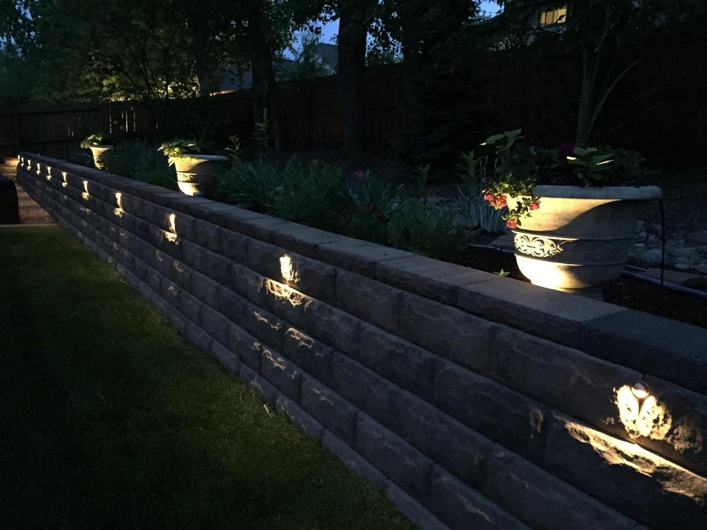 FVTLED WIFI Control Warm White / RGB Low Voltage LED Deck Lights kit Φ1.38 Outdoor Garden Yard Decoration Lamp Recessed Landscape Pathway Step Stair Deck LED Lighting, Black/Silver/Bronze