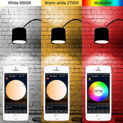 FVTLED Smart Light Bulb, 4pcs Bluetooth Mesh RGBCW Dimmable Color Changing LED WiFi Bulbs E26 7W (50W Equivalent) 500LM Multicolored RGB CCT Smart Lighting