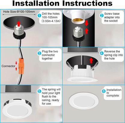 Smart LED Downlights Ceiling Lights Recessed Lighting 3 inch 4 inch, Flush Mount Ceiling Light, Can Lights 5W 9W, RGB Color Changing and 2700-6500K Dimmable CCT Warm White Cool White, for Bedroom, Living Room, Kitchen Lighting Fixtures Ceiling