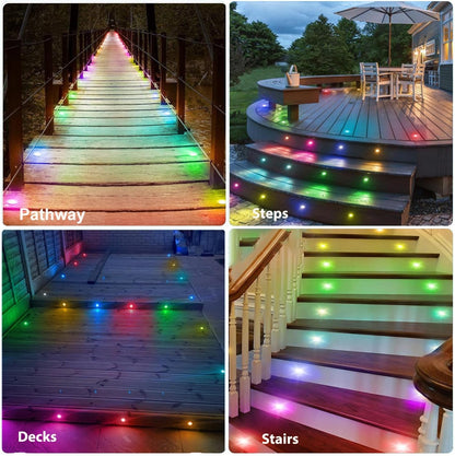 WIFI/Bluetooth 31mm 12V Digital WS2814A IC Pixel Light RGB Symphony Outdoor Christmas Garden Spotlight LED Deck Step Lighting