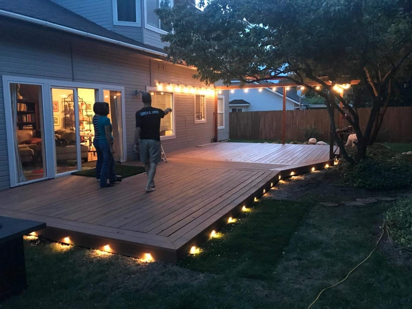 FVTLED WIFI Control Warm White / RGB Low Voltage LED Deck Lights kit Φ1.38 Outdoor Garden Yard Decoration Lamp Recessed Landscape Pathway Step Stair Deck LED Lighting, Black/Silver/Bronze
