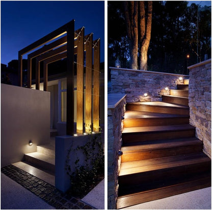 FVTLED WIFI Control Warm White / RGB Low Voltage LED Deck Lights kit D50 Φ1.38 Outdoor Garden Yard Decoration Lamp Recessed Landscape Pathway Step Stair Deck LED Lighting, Black/Bronze