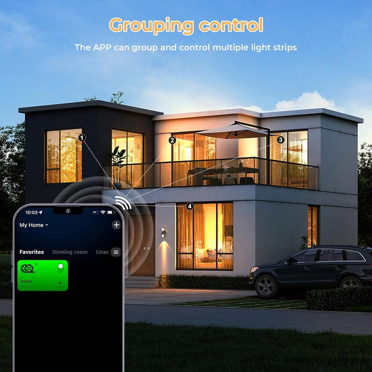 FVTLED WiFi Wireless Controller for LED Strip Lights Warm Cool White RGB RGBW Pixel RGBIC Strip Lights Music Sync Color Changing Bluetooth WiFi Controller, Android iOS , 12V-24V, APP Voice Control, Dimmable, Timing Function