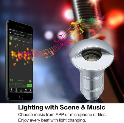 FVTLED Low Voltage LED Deck Light Kit D26 1.02" WIFI Wireless Control Waterproof Outdoor Garden Patio Stairs Landscape Decor Lamp LED In-ground Lighting Stainless Steels  Warm White / RGB