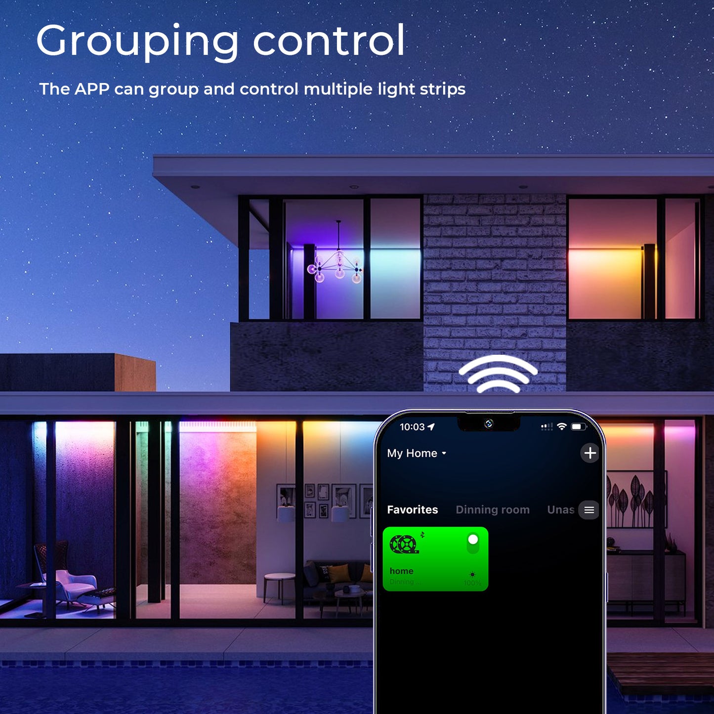 FVTLED WiFi Wireless Controller for LED Strip Lights Warm Cool White RGB RGBW Pixel RGBIC Strip Lights Music Sync Color Changing Bluetooth WiFi Controller, Android iOS , 12V-24V, APP Voice Control, Dimmable, Timing Function