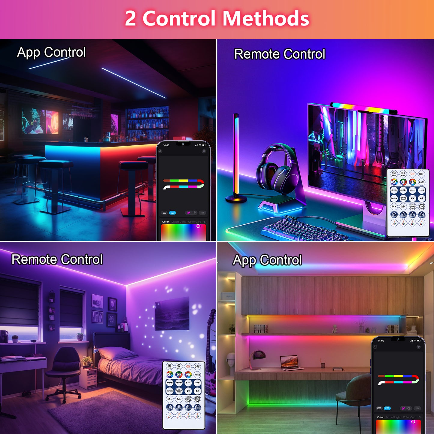 12V/24V RGB RGBW Warm White RGBIC Pixel Colors COB Led Strip Light 16.4ft/5m, 32.8ft/10m, Smart Led Strip Lights Dimmable with APP Control, Music Sync, Alexa/Google Compatible, Flexible Led Tape Light for TV Led Backlight, Room Decor