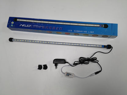 FVTLED Advanced 7-Row LED Aquarium Light, Easy Setup Controller, Auto On Off Full Spectrum Fish Tank Light, 24/7 Lighting Cycle, 8 Colors, 10 Level Dimming, 26W for 18"-24" Freshwater Planted Tank