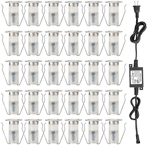 30 Pack D19 Φ0.7" Warm white Low Voltage LED Deck Lights