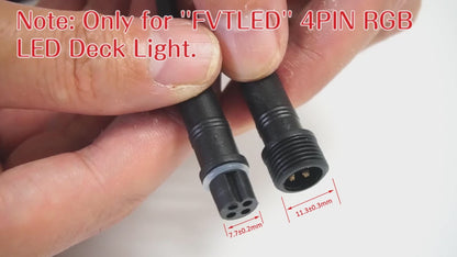 FVTLED Pack of 5, 1m 2m 3m 3.28ft 6.56ft 9.84ft 2Pin 4Pin 5Pin Extension Cable Wire with Male and Female Connectors at Both Ends Only for Single Color LED Deck Light