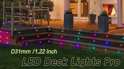 WIFI/Bluetooth 31mm 12V Digital WS2814A IC Pixel Light RGB Symphony Outdoor Christmas Garden Spotlight LED Deck Step Lighting