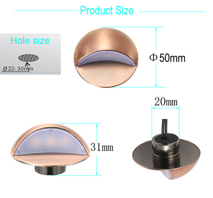 FVTLED WIFI Control Warm White / RGB Low Voltage LED Deck Lights kit D50 Φ1.38 Outdoor Garden Yard Decoration Lamp Recessed Landscape Pathway Step Stair Deck LED Lighting, Black/Bronze