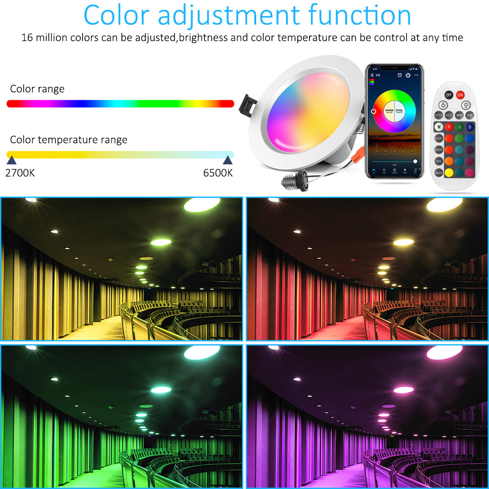 Multi color deals recessed lighting