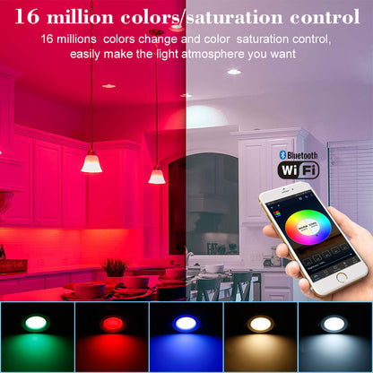 5W 9W Smart WIFI Bluetooth RGBWWCW LED Ceiling Panel Lamp Down Light Spotlight