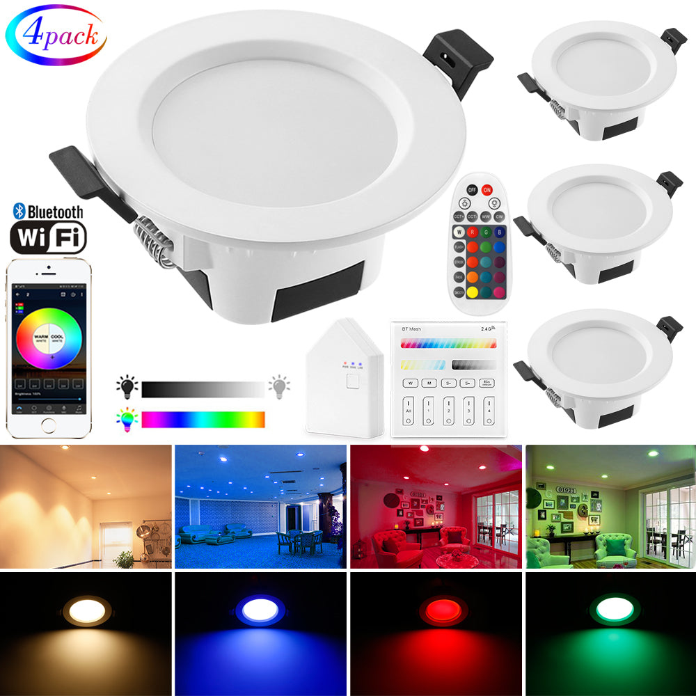 5W 9W Smart WIFI Bluetooth RGBWWCW LED Ceiling Panel Lamp Down Light Spotlight