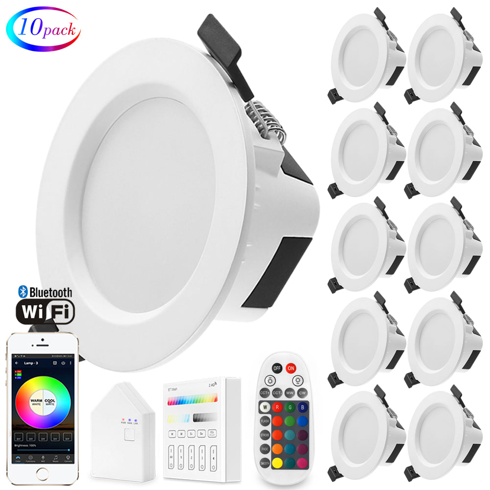 5W 9W Smart WIFI Bluetooth RGBWWCW LED Ceiling Panel Lamp Down Light Spotlight