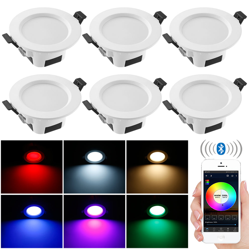 5W 9W Smart WIFI Bluetooth RGBWWCW LED Ceiling Panel Lamp Down Light Spotlight