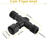 FVTLED Replacement 3Pin 5Pin T-Connector Waterproof for CCT RGBW Color LED Deck Light Kit