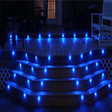FVTLED Low Voltage 20pcs Multi-color RGB LED Deck Lights Kit 1-3/4" Stainless Steel Recessed Wood Outdoor Yard Garden Decoration Lamp Patio Stairs Landscape Pathway Lighting