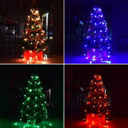 Decorative LED Garland Christmas Lights Outdoor Fairy Lights Tree Dazzler Ball 48LED String Lights for Christmas Tree Decoration