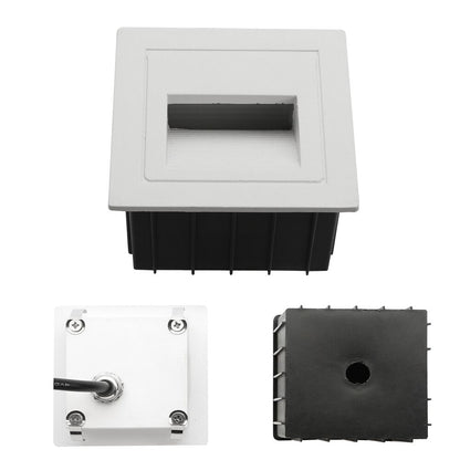 85-265V 2W Outdoor Wall Plinth Recessed Stair Step Hall Lamp Corner Deck Lights
