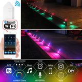 Wifi Bluetooth Black 45mm RGBWW LED Deck Patio Stair Step Soffit up/Down Lights