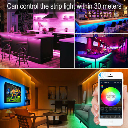 5M RGB/RGBW 5050 SMD LED Stripe Leiste Streifen Band Bluetooth Controller Trafo
